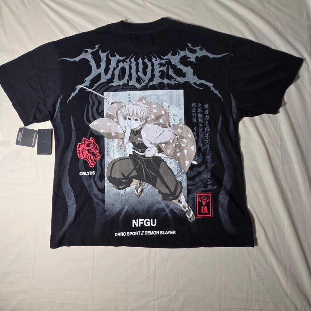 Darc Sport x Demon Slayer Zenitsu Agatsuma T-Shirt Black 2XL